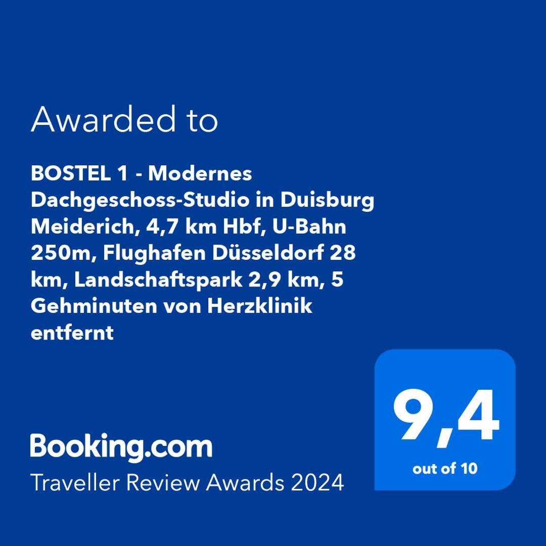Bostel 1 - Modernes Dachgeschoss-Studio In Duisburg Meiderich, 4,7 Km Hbf, U-Bahn 250M, Flughafen Duesseldorf 28 Km, Landschaftspark 2,9 Km, 5 Gehminuten Von Herzklinik Entfernt Екстериор снимка